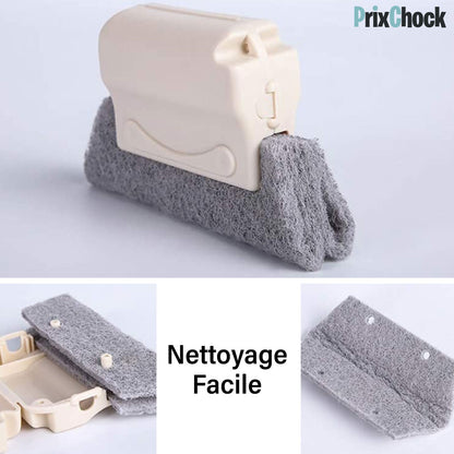 Mini Brosse De Nettoyage Polyvalente Pour Lacunes Des Fenêtres, Glissières Et Tous Coins Profond.