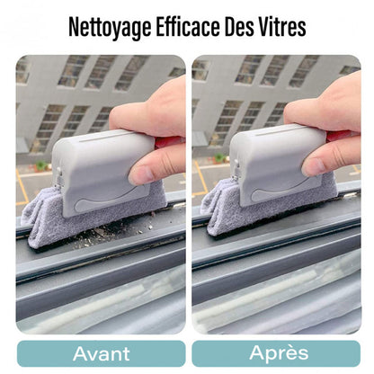 Mini Brosse De Nettoyage Polyvalente Pour Lacunes Des Fenêtres, Glissières Et Tous Coins Profond.