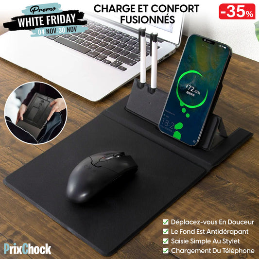 Tapis De Souris Avec Chargeur Sans Fil : Praticité Et Efficacité Pour Pc, Ordinateur Portable, Et Téléphone