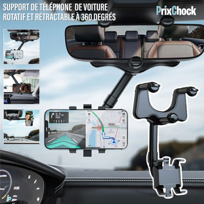 Support De Téléphone Multifonction Rotatif À 360° Pour Rétroviseur De Voiture. Offre spécial .