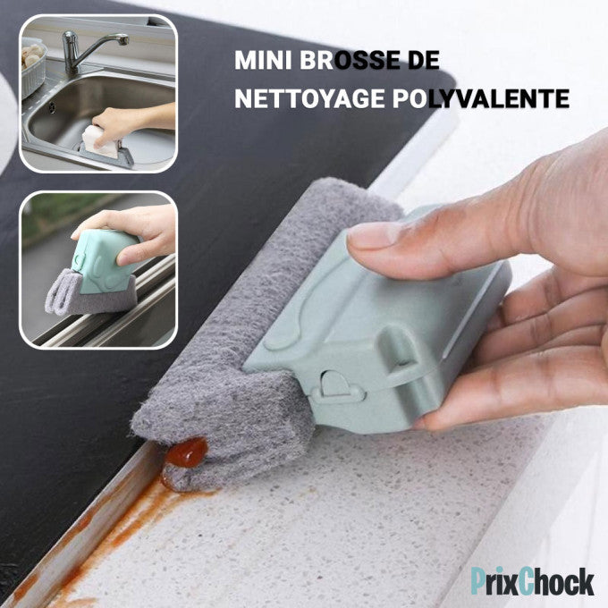 Mini Brosse De Nettoyage Polyvalente Pour Lacunes Des Fenêtres, Glissières Et Tous Coins Profond.