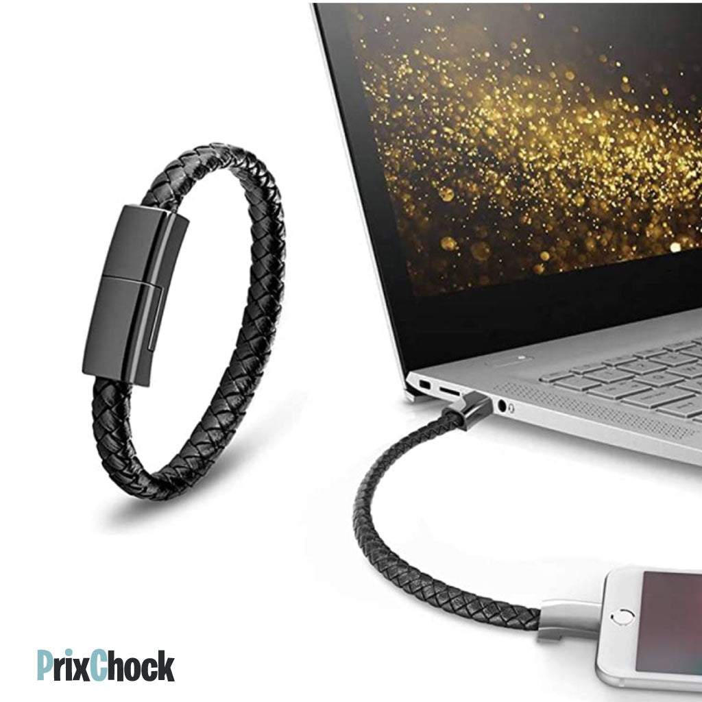 Bracelet À Câble Usb Pour Chargement Et Transfert De Données Pour iPhone Et Android