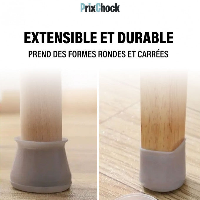 Protecteur De Pieds De Meubles En Silicone Multifonctionnelle Insonorisée Pour Les Tables Les Chaises Et Les Bureaux