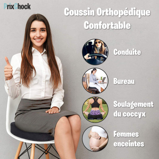 Coussin Orthopédique De Siège Anti-Pression Confortable De Longues Heures D'assise