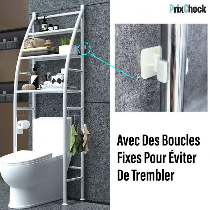 Organisateur De Rangement En Acier Inoxydable Pour Organiser Les Outils De Salle De Bain Avec Étagères.