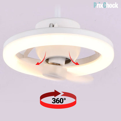 Ventilateur De Plafond À Lumière Led Avec Télécommande 3 Types De Lumière.